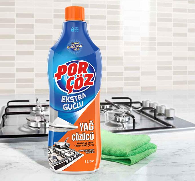 محلول جرم گیر اجاق گاز پورچوز Porçöz حجم 1 لیتری